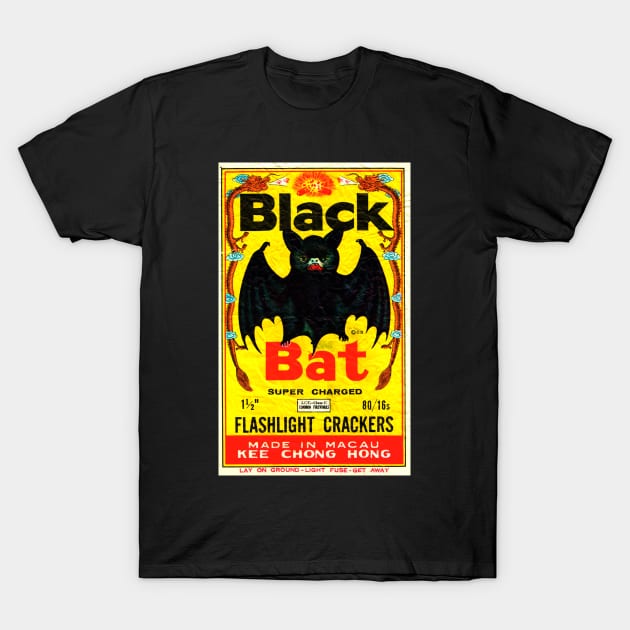 Black Bat Vintage Firecrackers T-Shirt by chilangopride